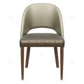 Nordic army green leather Fenice dining chairs